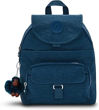 Kipling Women's Queenie Backpack, Adjustable Backpack Straps, Monkey Keychain, Key Clasp, Top Carry Handle