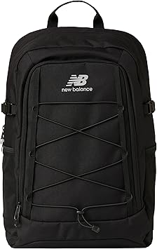 New Balance Hiking Backpack, Bungee Travel Bag for Men and Women, Black, 18 Inch