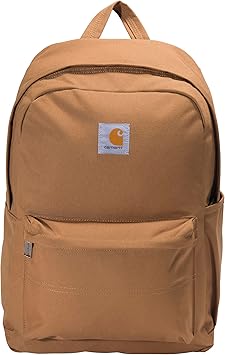 Carhartt 21L Backpack, Durable Water-Resistant Pack with Laptop Sleeve, Brown, One Size