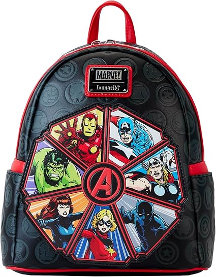 Loungefly Avengers 60th Anniversary Glow in The Dark Mini-Backpack, Amazon Exclusive