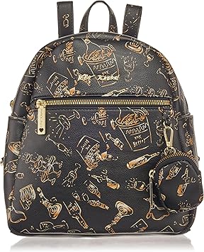 Betsey Johnson Women's XOAMIRA Champagne Party Backpack, Black/Gold, One Size