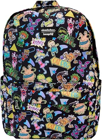 Loungefly Nickelodeon Retro AOP Full Size Nylon Backpack