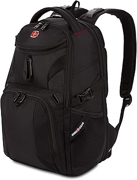 SwissGear Mini 1900 Scansmart Slim Version Laptop Backpack, Black, 16-Inch