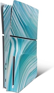 MightySkins Skin Compatible with PlayStation 5 Slim Disk Edition Console Only - Aquamarine Quartz | Protective, Durable, and Unique Vinyl Decal wrap Cover | Easy to Apply | Made in The USA