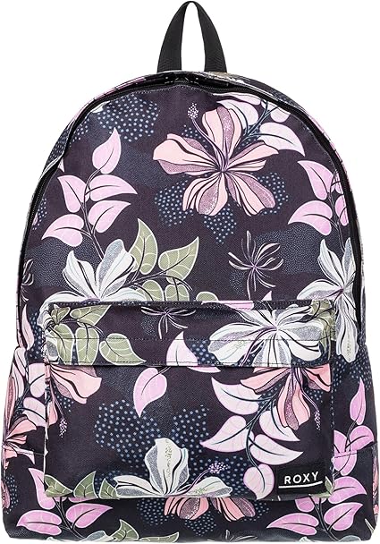 Roxy Women's 16L Sugar Baby Canvas Small Backpack, Appanthacite Sunny Floral Swim, One Size