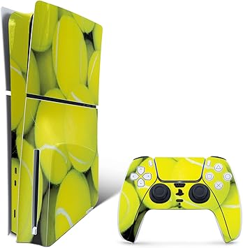 MightySkins Skin Compatible with PlayStation 5 Slim Disk Edition Bundle - Tennis is Life | Protective, Durable, and Unique Vinyl Decal wrap Cover | Easy to Apply | Made in The USA