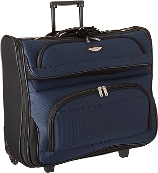 Travel Select Amsterdam Expandable Rolling Upright Luggage, Navy, Garment Bag