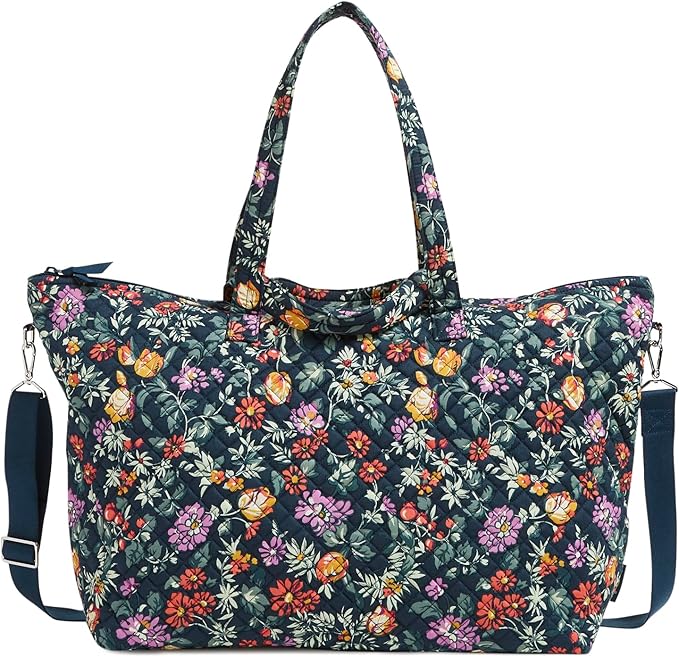 Vera Bradley Women's Cotton Overnight Travel Tote Travel Bag