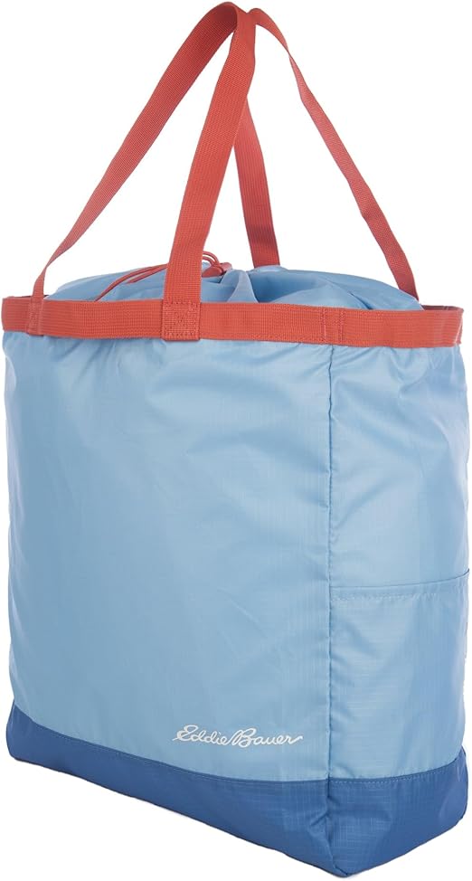 Eddie Bauer Stowaway Packable 25l Cinch Tote with Adjustable Cord-Lock Closure and Exterior Slip Pocket