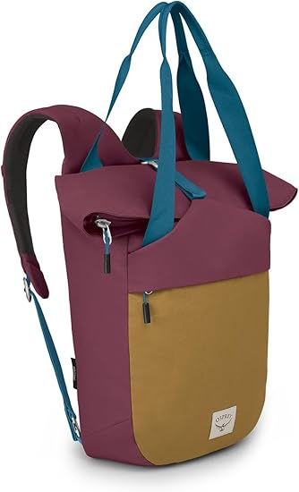 Osprey Arcane Zip Top Tote Pack, Allium Red/Brindle Brown