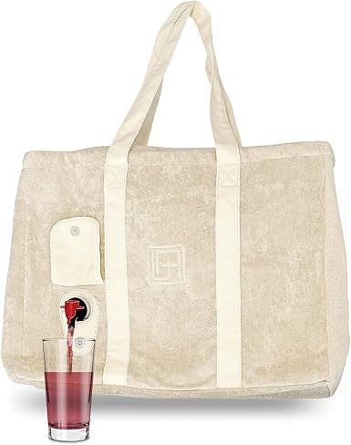 Tote Bag | Large Elegant and Versatile Tote Purse | Internal Cooler Bag | Long Canvas Strap | Beach Fashion Shoulder Bag