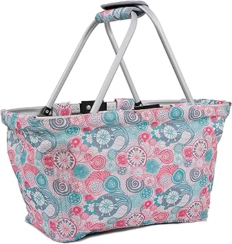 J World New York Pica Picnic Tote/Market Basket, Blue Raspberry, One Size