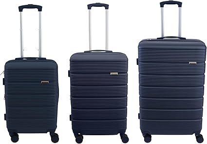 GForce Hardside Expandable Luggage Set | Spinner Wheels | Suitcase | Travel | Telescopic Adjustable Handle, Navy, 3 Piece Set-20, 24, 28