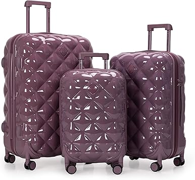 Travelers Club Women's Alluring 3 Piece Luggage Set, Wistful Mauve