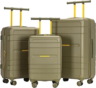 French Connection Le Voyage Luggage, Sage, 3 Piece Set