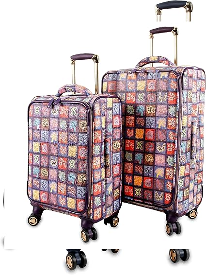 J World New York Bella Collaboration 2-Piece Luggage Set, Seasons, One Size