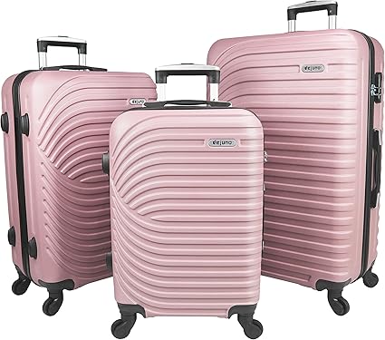 Dejuno Craft Hardside 3-Piece Spinner Luggage Set, Blush, One_Size