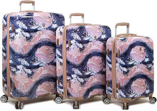 Rolite Marble Hardside Spinner Luggage, 3-Piece Set