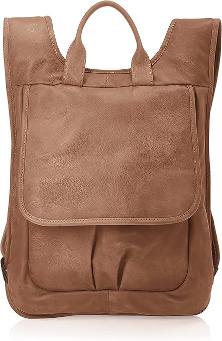 Slim Laptop Flap Backpack, Toffee, One Size