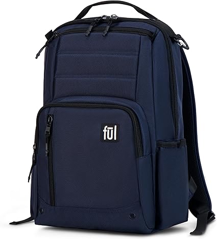 FUL Tactics Collection 15 Inch Laptop Backpack, Phantom Padded Computer Bag for Commute or Travel, Navy