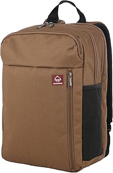 WOLVERINE Lightweight, Water Resistant Rugged Laptop Backpack for Travel or Work, Transit-Chestnut, 30L