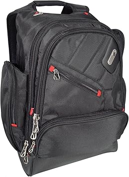 FUL Refugee 15 Inch Sleeve Laptop Backpack, Padded Computer Bag For Commute or Travel, 1680 Denier, Black