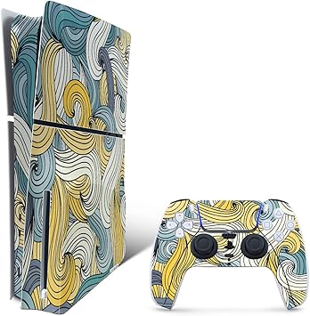 MightySkins Skin Compatible with PlayStation 5 Slim Disk Edition Bundle - Puppy Fall | Protective, Durable, and Unique Vinyl Decal wrap Cover | Easy to Apply | Made in The USA