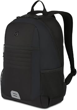 SwissGear Intro Laptop Backpack, Black, 17.5”x12”x6”