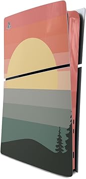 MightySkins Skin Compatible with PlayStation 5 Slim Digital Edition Console Only - Sunset Forest | Protective, Durable, and Unique Vinyl Decal wrap Cover | Easy to Apply | Made in The USA