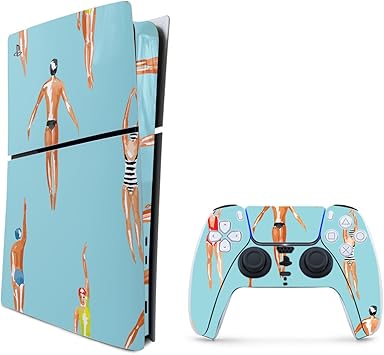 MightySkins Skin Compatible with PlayStation 5 Slim Digital Edition Bundle - Upstream | Protective, Durable, and Unique Vinyl Decal wrap Cover | Easy to Apply | Made in The USA