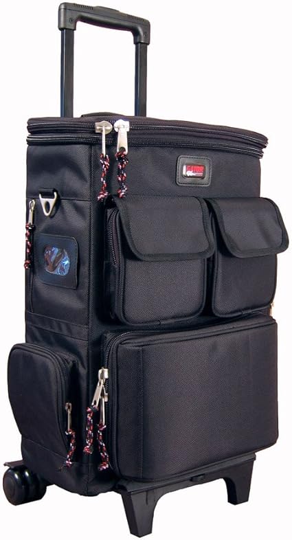 Gator Cases Lightweight Rolling Backpack Case with Pull Handle; Fits 25-Note Micro Controllers and Laptop (GK-LT25W)