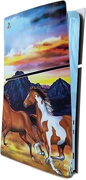 MightySkins Skin Compatible with PlayStation 5 Slim Digital Edition Console Only - Wild Horses | Protective, Durable, and Unique Vinyl Decal wrap Cover | Easy to Apply | Made in The USA