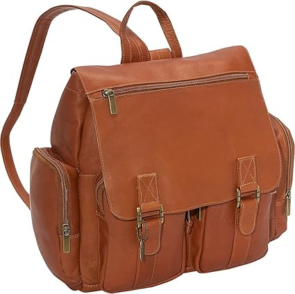 David King & Co. Laptop Backpack with 2 Front Pockets, Tan, One Size