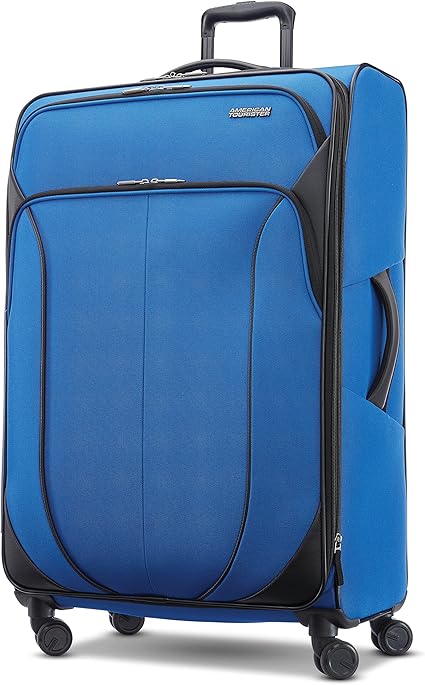 AMERICAN TOURISTER 4 KIX 2.0 Softside Expandable Luggage, Classic Blue, 28 Spinner