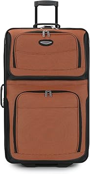 Travel Select Amsterdam Expandable Rolling Upright Luggage, Orange, Checked-Large 29-Inch