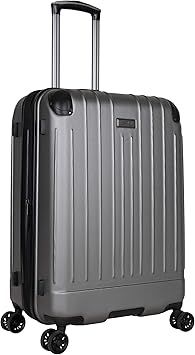 Kenneth Cole Reaction Flying Axis Collection Lightweight Hardside Expandable 8-Wheel Spinner Luggage, Silver, 24-Inch Checked