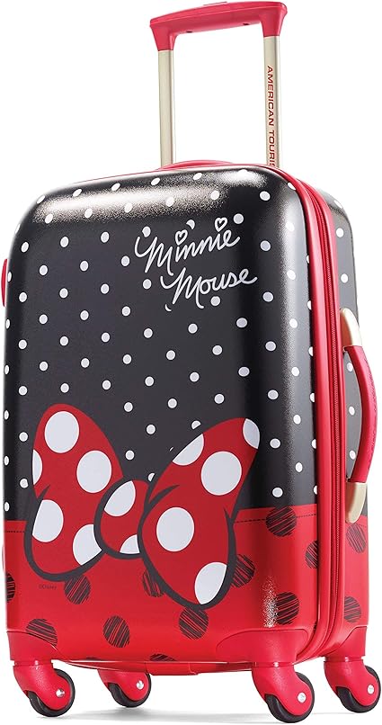 American Tourister Disney Hardside Luggage with Spinner Wheels, Black, Red, White, Carry-On 21-Inch