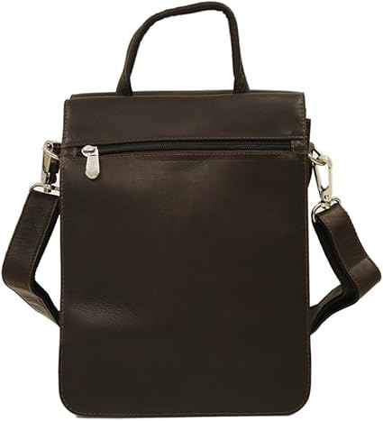 Double Flap-Over Shoulder Bag, Chocolate, One Size