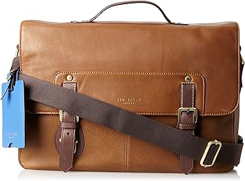 Ted Baker Men's Aroseco Contrast Leather Messenger Bag, Tan, One Size