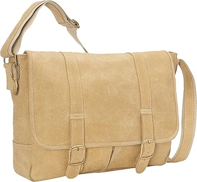 David King & Co. Double Strap Messenger, Tan, One Size