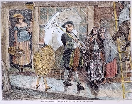 Umbrella Jonas Hanway N(1712-1786) The First Umbrella Used By Jonas Hanway Of London Wood Engraving 1871 Poster Print by (24 x 36)