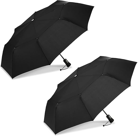 ShedRain WindPro - Vented Auto Open Auto Close Portable Compact Travel Umbrella for Rain and Wind with Teflon