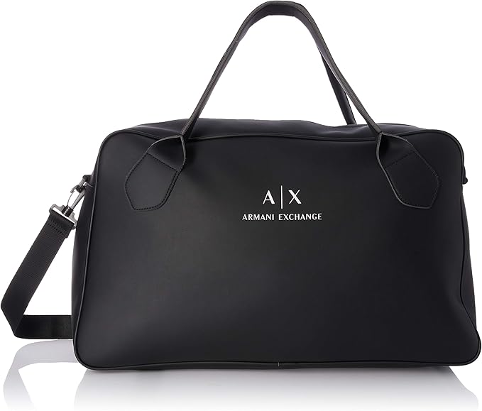 Armani Exchange Men's Eco Leather Embosed Logo Duffle Bag