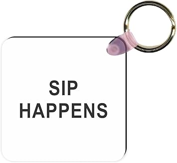 sip Happens Square Kc, White, One Size