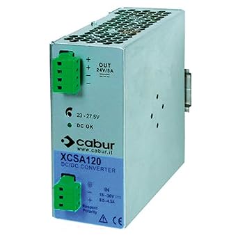 ASI XCSA120BC DIN Rail Mount DC to DC Converter, 12 VDC Input, 24 VDC Regulated Output, 120W Output