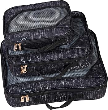 Bryant Packing Cubes, Metallic Black