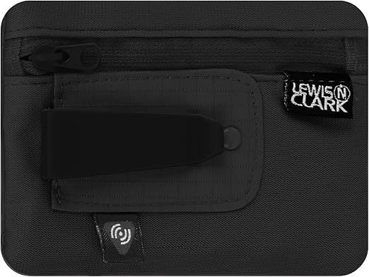 Lewis N. Clark RFID Hidden Clip Stash Money Belt Travel Pouch + Credit Card/Id Holder for Women & Men