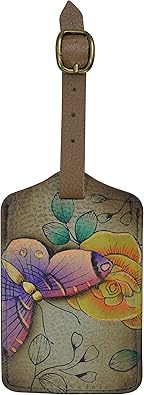 Anna by Anuschka Women's Geniune Leather Hand Painted Luggage Tag