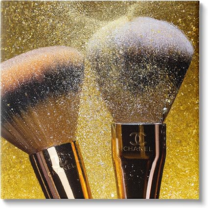 Stupell Industries Makeup Brush Glam Glimmer Canvas Wall Art, Design by Ziwei Li