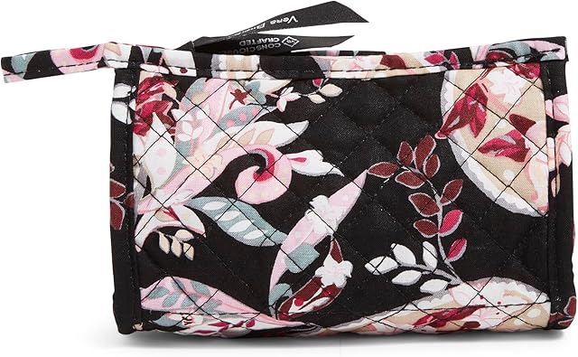 Vera Bradley Cotton Mini Trapeze Cosmetic Makeup Organizer Bag